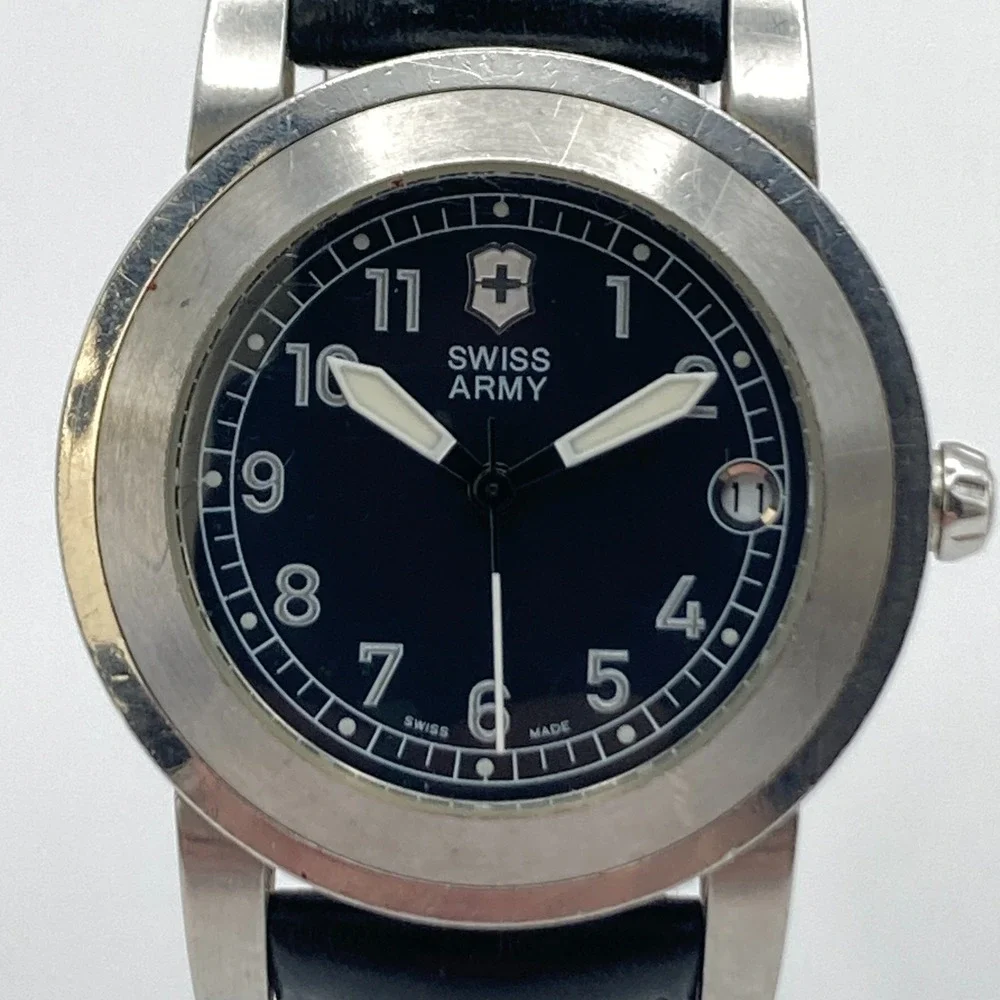 Victorinox Cavalier Small Women's Watch 32mm Swiss Army Silver Tone New Battery